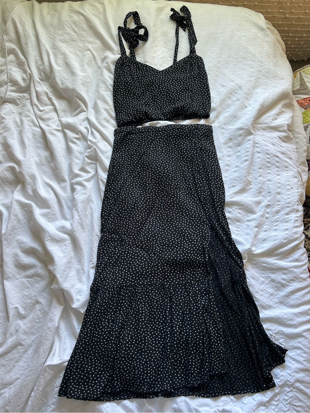 Abercrombie & Fitch Black and White Polka Dot Matching Set